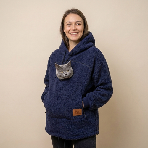 PurrPocket-Hoodie mit Känguru-Tasche für Katzen, Farbvariante